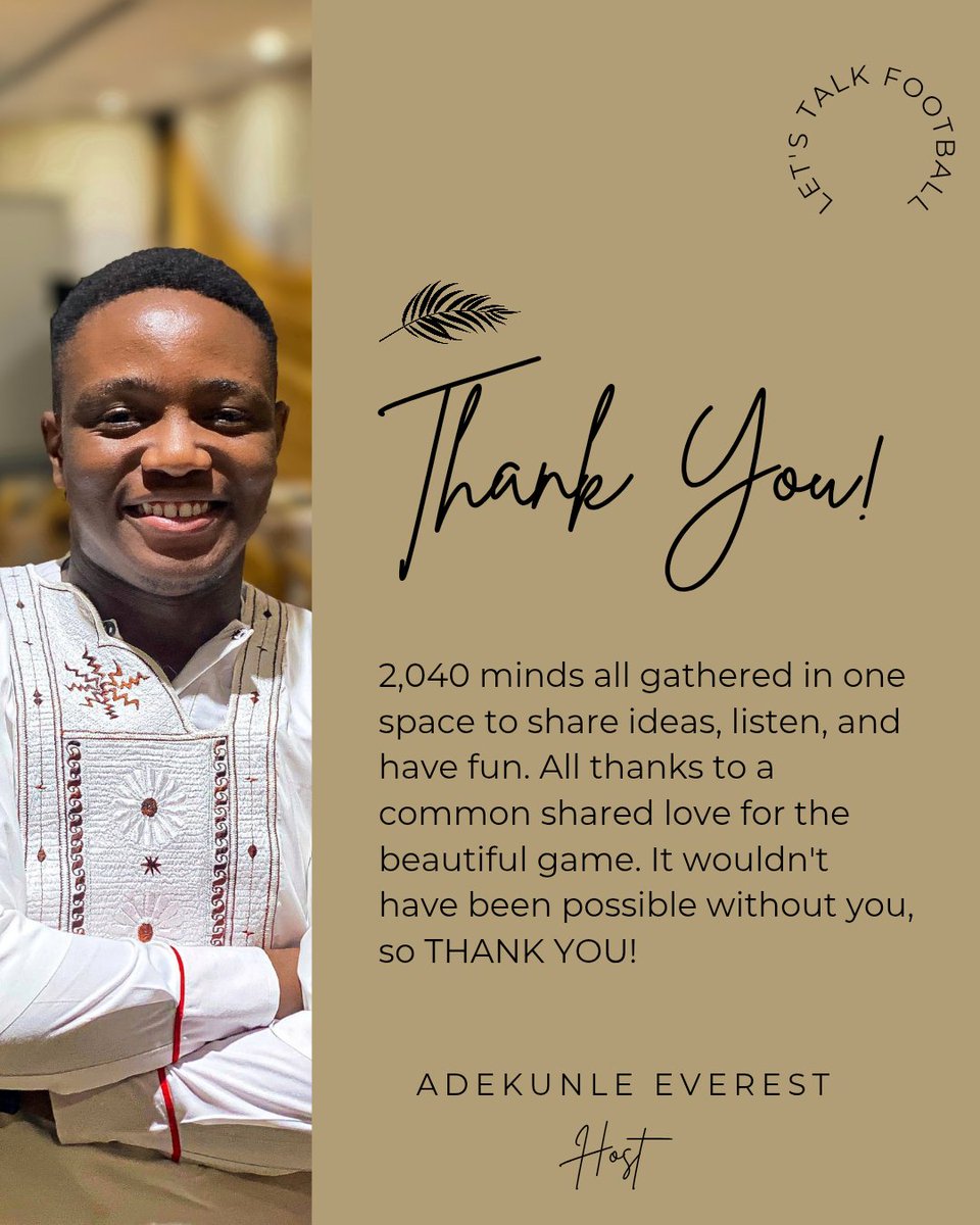 lifeaseverest's tweet image. 𝟐𝟎𝟒𝟎 𝐏𝐄𝐎𝐏𝐋𝐄 𝐒𝐇𝐎𝐖𝐄𝐃 𝐔𝐏 𝐅𝐎𝐑 𝐅𝐎𝐎𝐓𝐁𝐀𝐋𝐋
What we started last year with less than 50 people has now turned into a community where we welcome over 2,000 people.
We spent 4 hours yesterday discussing the one game we truly love.
It's growth and we could not…