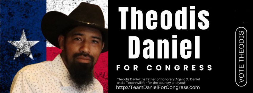 Theodis4Texas's tweet photo. Faith. Family. Freedom. TX-18.

Fellow Texans, I’m Theodis Daniel veteran, pastor, father, and unapologetic conservative fighter for Texas’ 18th District.

No backroom deals, no big-money elites just real Texans standing up for what’s right. From Houston to the Valley, our grassroots movement is shaking the establishment.

They’re trying to shut us out of debates and hide the rules, but we won’t back down. The game’s rigged, and we’re calling it out. Transparency, truth, and accountability matter.

We’re fighting for law and order, medical freedom, and affordable, honest healthcare. My son DJ’s journey 13 brain surgeries and still fighting proves that faith and courage beat fear every time.

Every day, Texans remind me why this mission matters. You share, donate, pray, and stand tall. We’re closing in on 1 million strong, and this movement belongs to you.

Join us:
👉 Follow @Theodis4Texas18
👉 Donate: https://t.co/7VksCa3ohW
👉 Volunteer: Text TX18 to 555-0188

Together we’ll flip this seat and remind D.C. that Texas still stands for Faith, Family, and Freedom.
#TeamDaniel #TX18 #FaithOverFear #DJStrong 🇺🇸