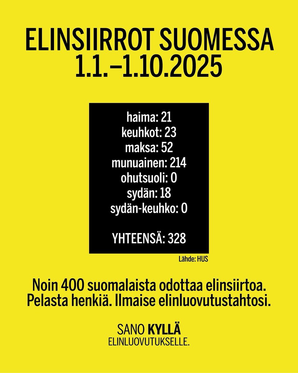Muistakaa allekirjoittaa 🙏❤️. Muistan tuskan viime vuodelta, kun Jarkon munuaiset pettivät ja uutta munuaista mietittiin, mutta onneksi minun munuainen kävi ❤️ #elinluovutuskortti <a href="/elinluovutus/">Elinluovutuskortti</a>