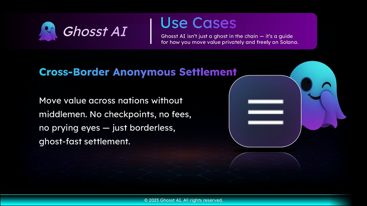 ghosst_ai's tweet image. 👻 Privacy just got memed.
$GHOSST is here:
✅Powered by AI
✅Built on Solana
✅Designed to vanish
The stealth memecoin that settles in silence.
You’re either early or exposed.
#GHOSST #Solana #SolanaMemecoin #Crypto #CryptoCommunity #SolanaCommunity #DeFi #Memecoin #Airdrop…