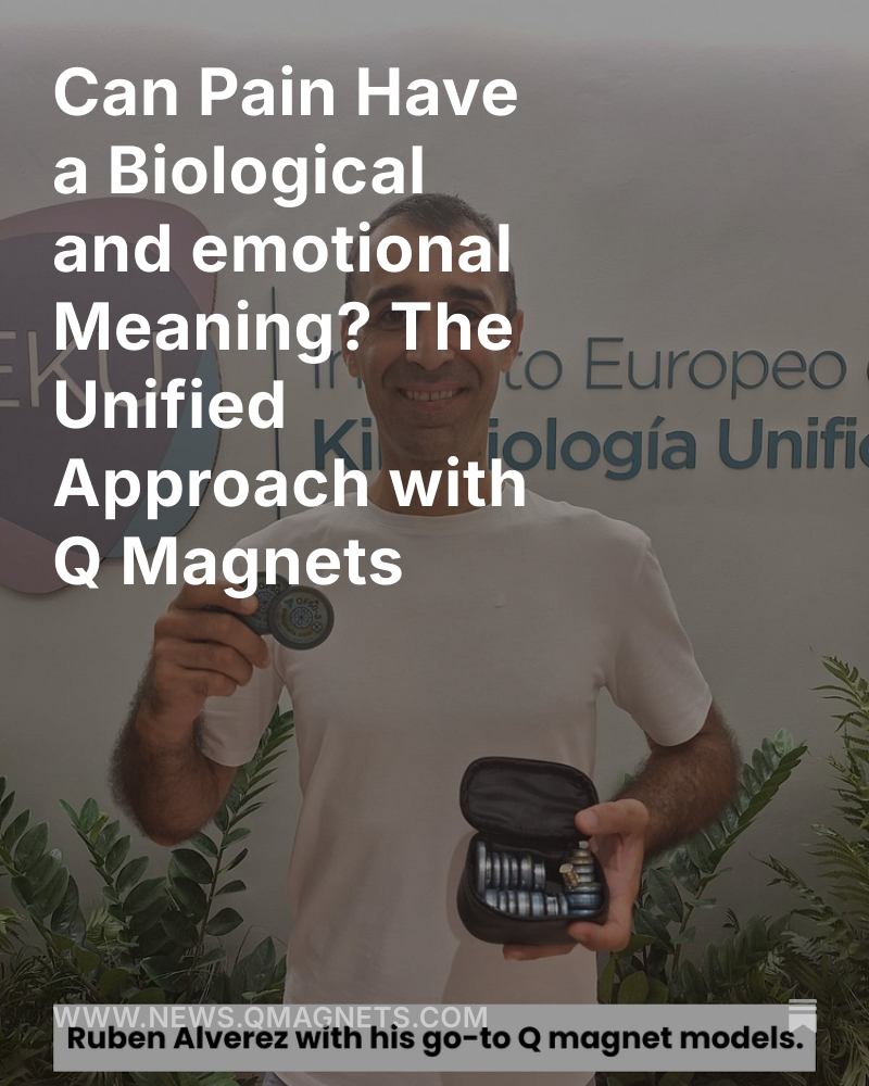 Can pain carry both a biological and emotional meaning?

At IEKU in Barcelona, #RubénÁlvarez integrates Q magnets into his unified approach to kinesiology — bridging science, energy, and healing.
🌿 Read more on MagnaBlog: news.qmagnets.com/p/can-pain-hav…
#QMagnets #EnergyMedicine