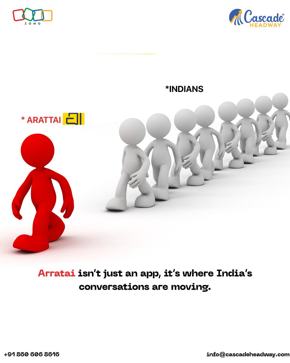 CascadeHeadway's tweet photo. India is talking, connecting, and growing — the Arratai way!
Why follow when you can lead? Join the movement that’s redefining how Indians communicate.
Let’s switch the conversation — from ordinary to Arratai! 🚀 

#Arratai #MadeInIndiaApp#ArrataiApp#NextGenCommunication https://t.co/5eydyXUiLO