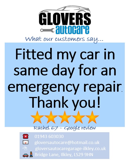 Noticed an issue with your car over the weekend, or just need to book an MOT and/or service - are team are ready to help 🔧
☎️ 01943 603030
📧 gloversautocare@hotmail.co.uk
📍 Bridge Lane, Ilkley, LS29 9HN