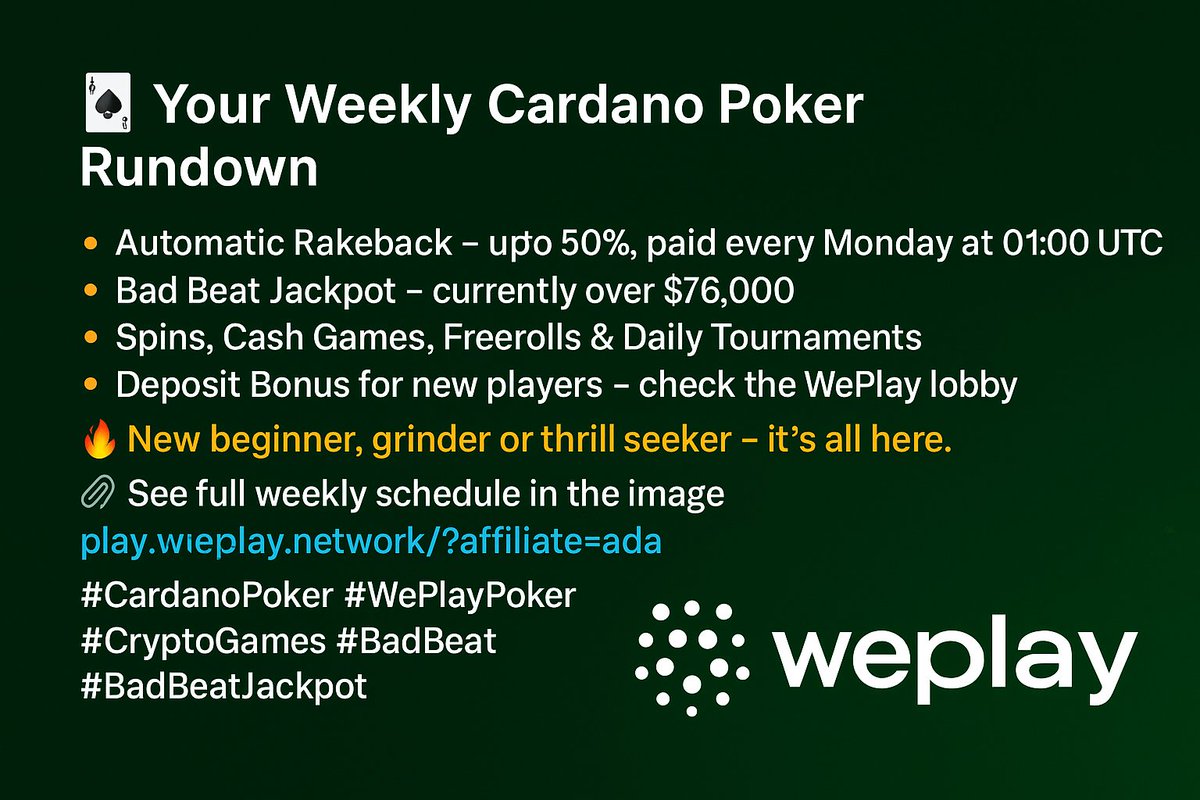 Cardano Poker Players (@ADAPokerPlayers) / Posts / X