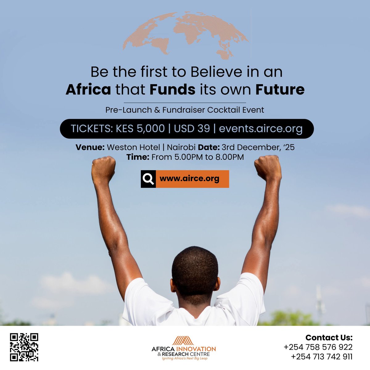 airce_ke's tweet photo. Be the first to believe in an Africa that funds its own future. Secure your seat now at https://t.co/23FfkdbGSE and be part of history.
#AIRCE https://t.co/tu367fWbH9
