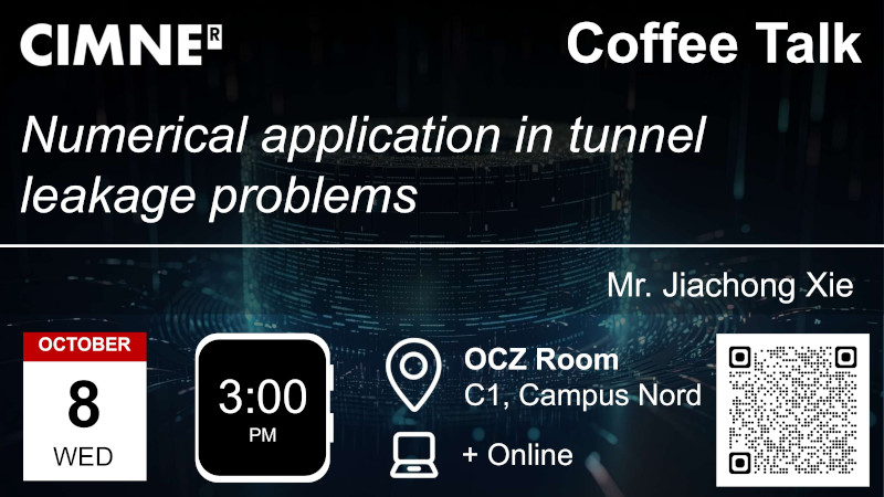 🗣️📅 𝗧𝗛𝗜𝗦 𝗪𝗘𝗗𝗡𝗘𝗦𝗗𝗔𝗬: Join us for an insightful talk by Mr. Jiachong Xie on a cutting-edge numerical simulation approach for real-world tunnel leakage problems.

🗓️ Wednesday, October 8, 2025
🕛 3 PM CET

🔗 cimne.com/cimne-coffee-t…
