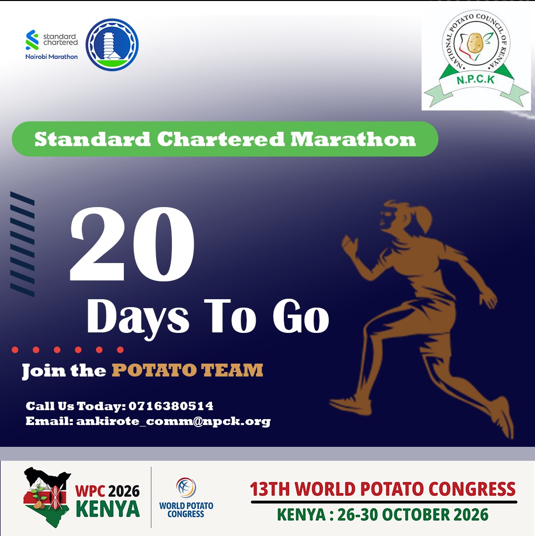 npckkenya's tweet photo. ๐โโ๏ธ 20 Days to Go โ Eyes on the Finish Line!
20 days left and the goal is in sight! Join the POTATO TEAM and run for impact, innovation, and national pride. ๐ Uhuru Gardens, Nairobi | ๐
26th October 2025 ๐ 0716380514 | ๐ง ankirote_comm@npck.org ๐
#npck #viral #fyp https://t.co/Y549bFV6Id