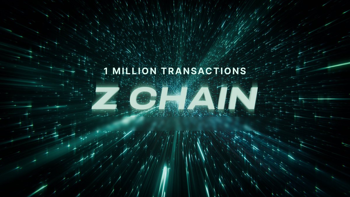 zchain_org's tweet image. Z CHAIN HAS SURPASSED 1 MILLION TRANSACTIONS