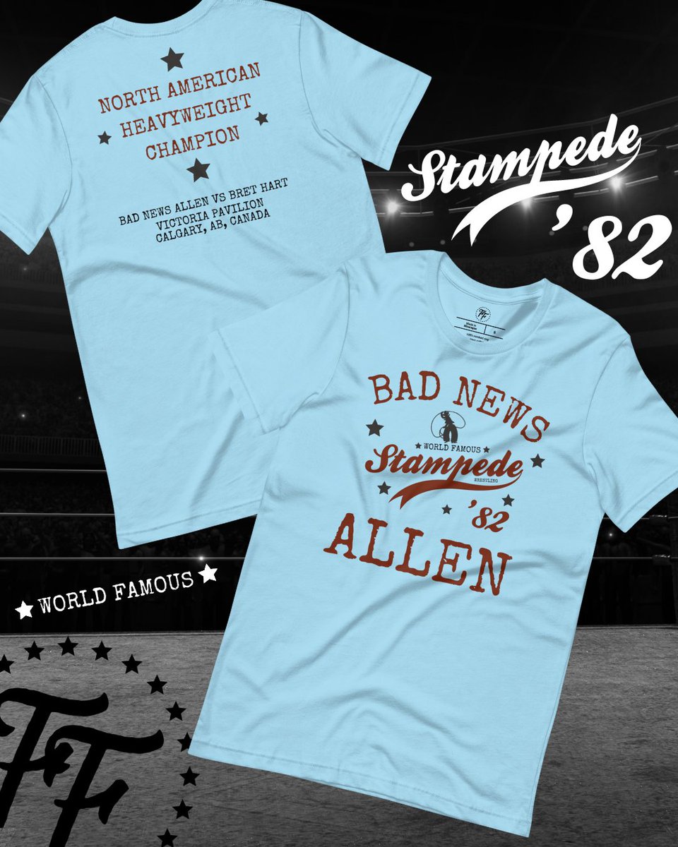 One of the greatest heels in the Stampede territory during the 80's. #BadNewsAllen would make Bret Hart's life a living nightmare during 1982, eventually taking the prestigious North American Heavyweight title from Bret Hart!

FF x <a href="/CoageAllen/">Allen Coage</a> | fightersfirst.shop/products/bad-n…