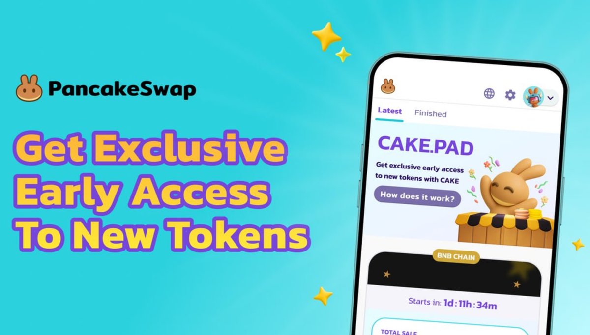 From IFO to CAKE.PAD.

CAKE.PAD - the new and improved early token access experience on <a href="/PancakeSwap/">PancakeSwap</a>, giving you exclusive early access to new tokens before they hit exchanges.

📌Key Benefits and Features of CAKE.PAD:
- Get Exclusive Early Access to New Tokens Before They Hit