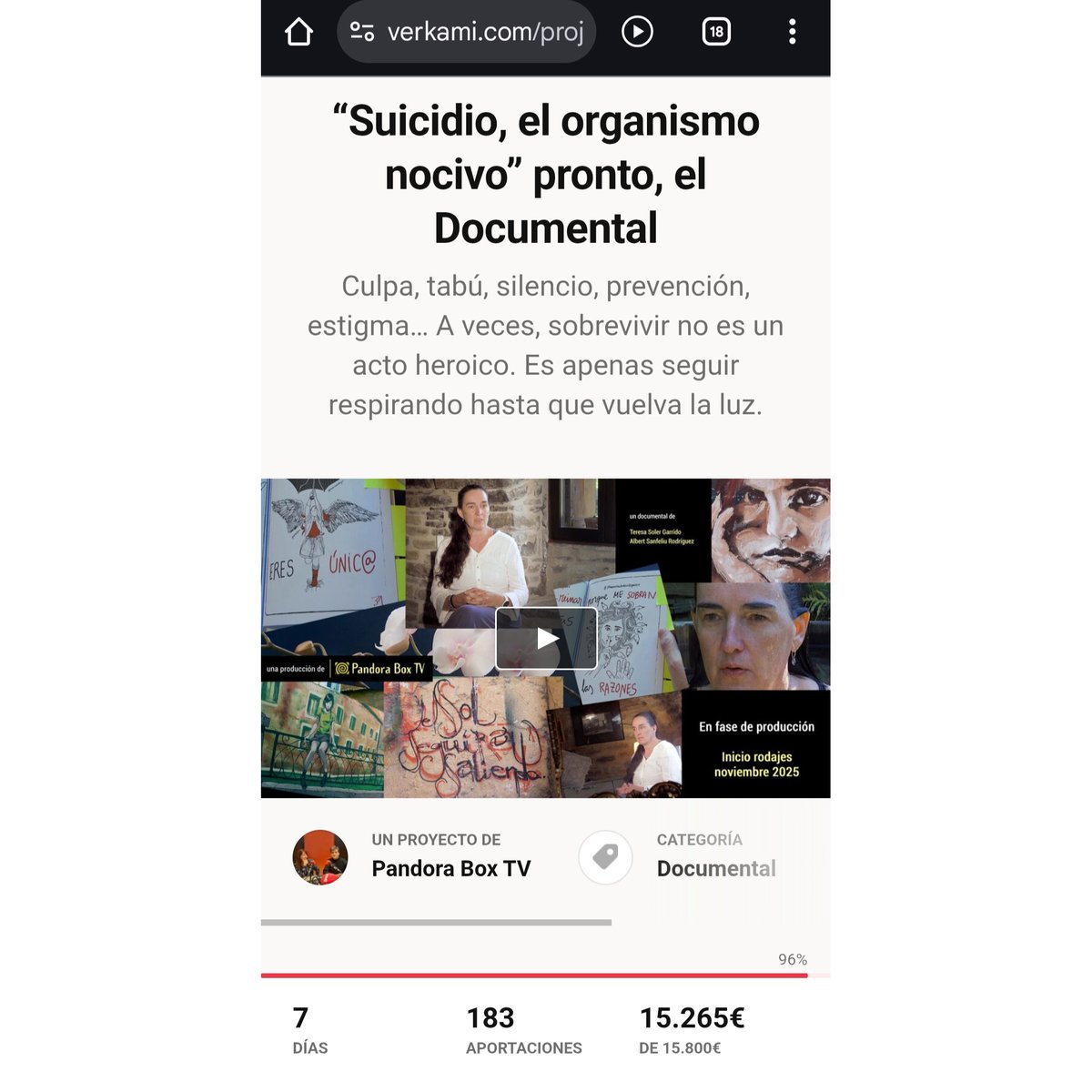 Ú𝗹𝘁𝗶𝗺𝗮 𝘀𝗲𝗺𝗮𝗻𝗮 𝗽𝗮𝗿𝗮 𝘁𝗼𝗱𝗼 𝗼 𝗻𝗮𝗱𝗮🤞🏼
Si te motiva vincularte a este proyecto, 𝗡𝗢 𝗲𝘀𝗽𝗲𝗿𝗲𝘀 𝗺á𝘀 🙏 Cerquita de conseguirlo!
𝙀𝙨𝙩á 𝙚𝙣 𝙑𝙚𝙧𝙠𝙖𝙢𝙞: vkm.is/organismonocivo
𝗚𝗿𝗮𝗰𝗶𝗮𝘀 𝘆 𝘀𝗲𝗴𝘂𝗶𝗺𝗼𝘀💛
#𝐏𝐫𝐞𝐯𝐞𝐧𝐜𝐢ó𝐧𝐒𝐮𝐢𝐜𝐢𝐝𝐢𝐨