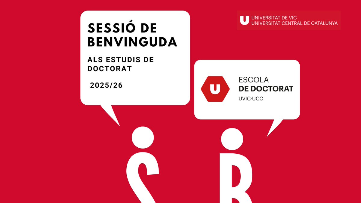 UVic_PhD's tweet photo. 📢Sessió de benvinguda dels #doctorands i #doctorandes de nou accés
📅29 d'octubre
🕑17 h
📍Sala Segimon Serrallonga - Masia Torre dels Frares UVic-UCC
👉Inscripcions: https://t.co/8gA44kXnyW https://t.co/hjHFLglOXH