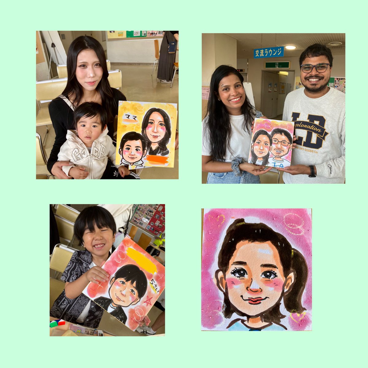 umasenn's tweet photo. 昨年に続き今年もおださがロードフェスタの似顔絵出店参加させて頂きました！
今年もたくさんのお客様をお描きさせて頂きました✨
　
#おださがロードフェスタ　#小田急相模原　#おださが　#サウザンロード
#似顔絵 https://t.co/47vC4S2JT2