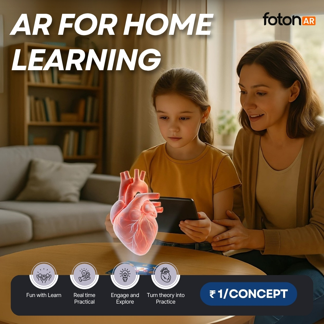 fotonvr's tweet image. What if science felt like magic? ✨
With fotonAR, explore the heart, planets &amp;amp; more, right from home in AR! 🌍📱
Just ₹1 per concept. 🚀📚
👉Know more: fotonvr.com/contact-us
.
#fotonAR #ARLearning #SmartEducation