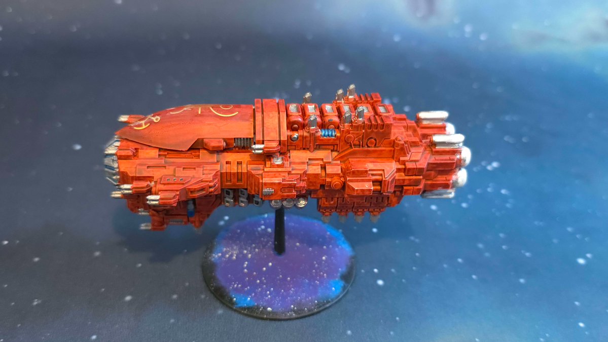 Turbidious (Tom) painted up this Tobari battleship I've designed for Warp Rift

STL here: cults3d.com/en/3d-model/ga…
