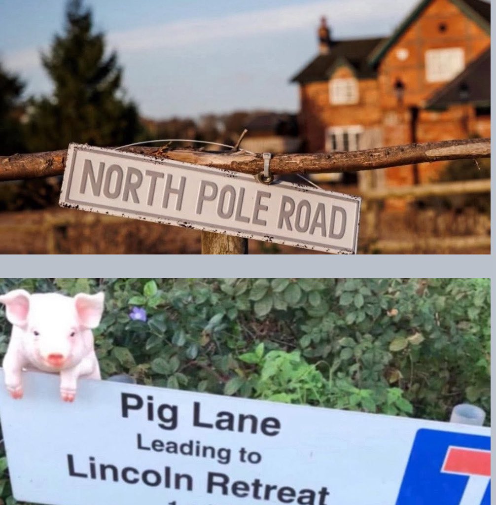 New road may be opening soon but Santa will still find us &amp; this little piggy
Will retire after pig lane is closed 🎄🐷
Address will change to  Charterholme way  🚧 for visitors