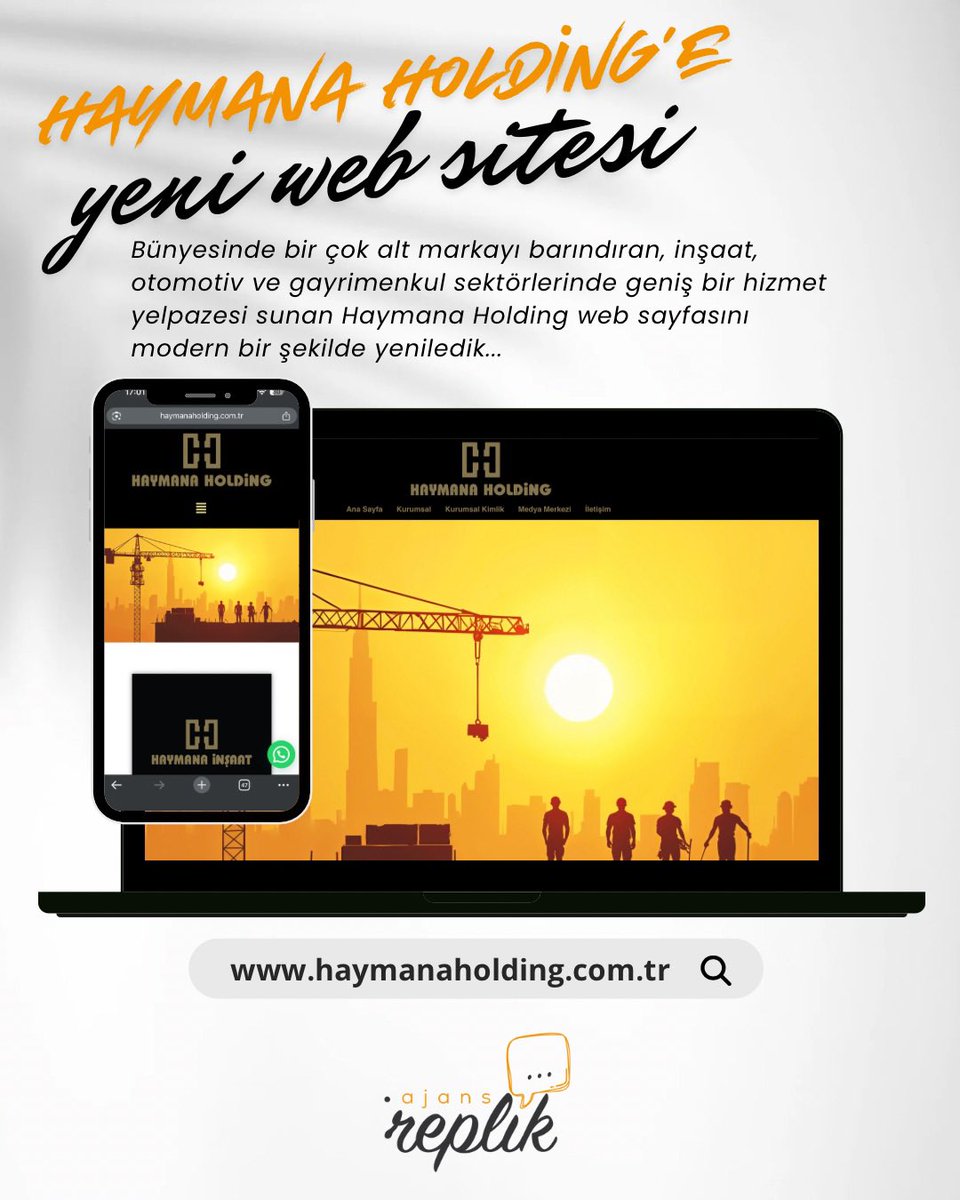 ajansreplik's tweet photo. 🚀 Yeni proje yayında!

Dijitalde güçlü bir kurumsal duruş için doğru tasarımın gücüne inanıyoruz. 💻✨

Yeni web sitesine göz atın: https://t.co/Yvk4frZLbj

#AjansReplik #WebTasarım #DijitalAjans #KurumsalWeb #HaymanaHolding #WebDesign #CreativeAgency #YenilenenWebSitesi https://t.co/P28XTINalx