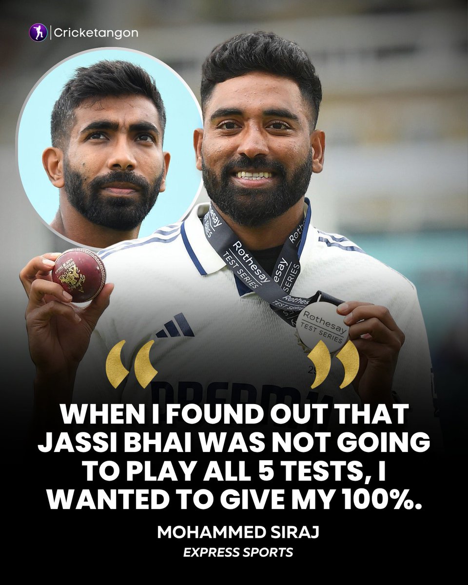 cricketangon's tweet image. "When I landed in England, my aim was to become the highest wicket taker there. I wanted to be 100% fit and play all five matches," Mohammed Siraj added.

Dedication 💥

#ENGvIND #fblifestyle