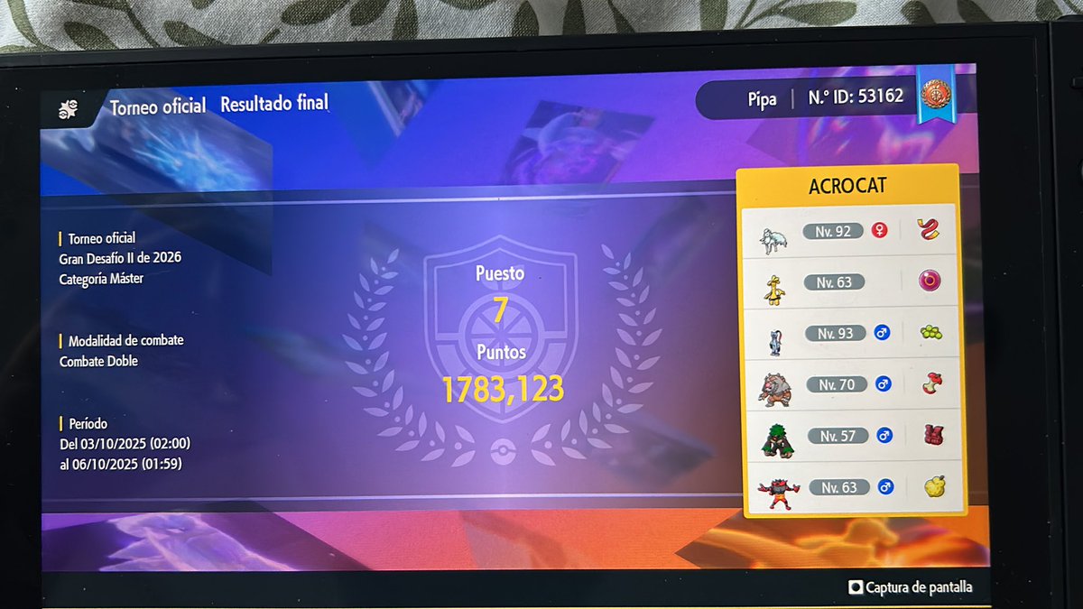 Top 7 with "Balance Muy Serio" in the GC 

Thx <a href="/JMOdriVGC/">JMOdri</a> <a href="/Tabu__24/">Tabu_24</a> <a href="/beilysVGC/">billy beilys</a> for the help