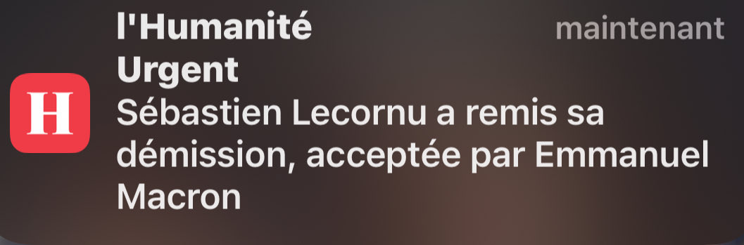 Visiblement Lecornu s’est fait les croisés