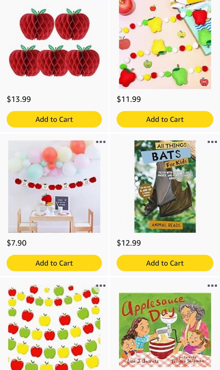 This week we’ leaning about apples straight to the core! On Wed, we’ll taste test yellow,red,&amp;green, vote for our fave &amp; Friday we will make apple pie in a cup, caramel apples, apple volcanoes &amp; applesauce! Would appreciate any help with 🍎🍏✨
amazon.com/hz/wishlist/ls…
