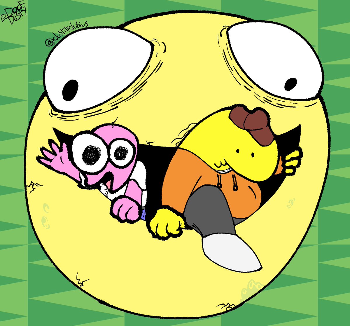 dustilydubious's tweet image. Smiling friends tonight about to make your day!
#smilingfriends #smilingfriendsfanart #Pim #Charlie #digitalart