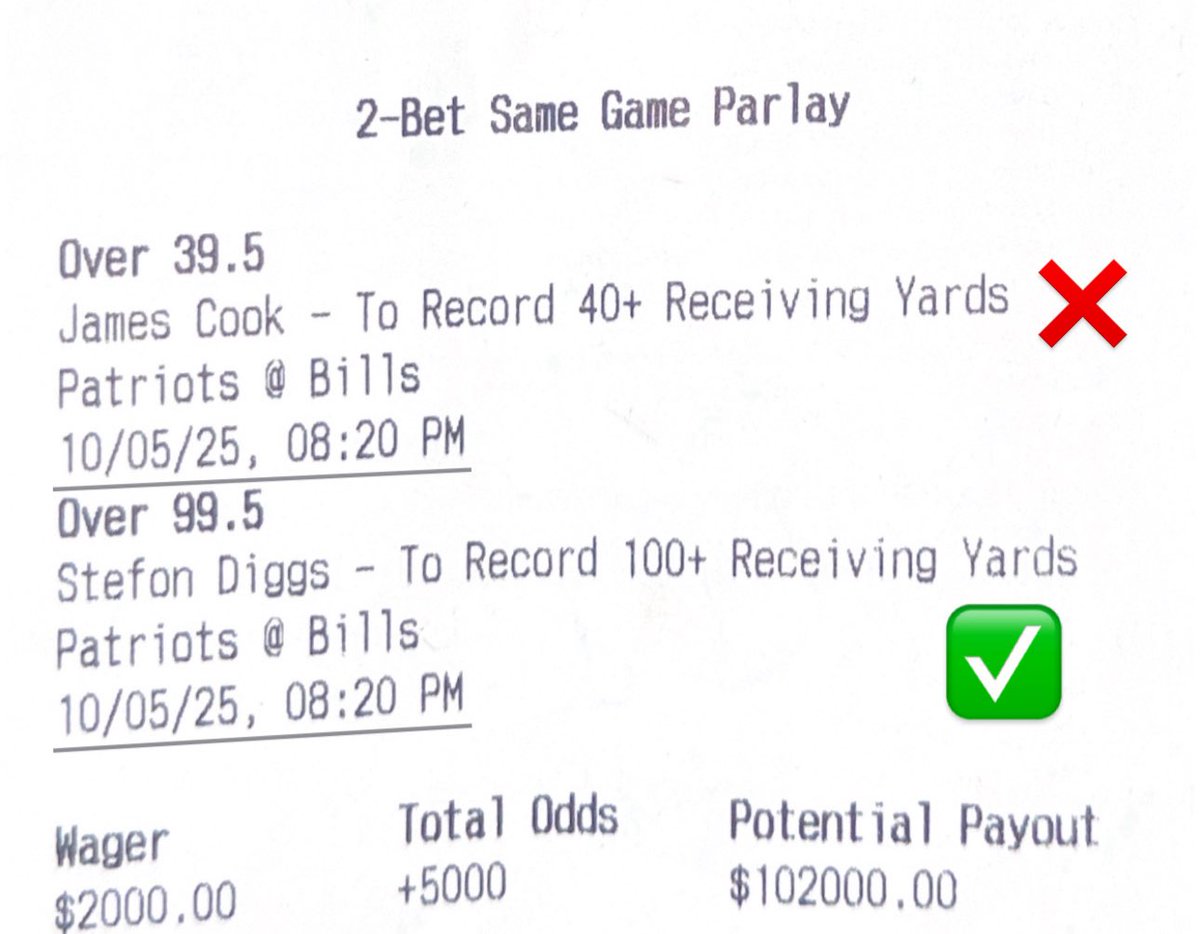 $28,500 WIN ‼️ 🔥 💰 

As promised giving $200 away. Go like original tweet to enter. Repost this one for bonus entries

Winners announced by MNF 

Wish James cook didn’t cook me for 80 large man 😩