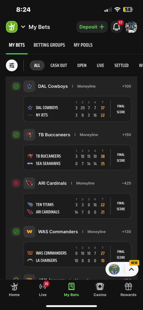 Jeff88028836's tweet image. #NFLRigged #NFLScripted for @DraftKings and other gambling websites it was upset week I literally picked every team to upset this week EXCEPT THE TITANS, and what do you know the titans really came back and won to by a point really a $3,000 doaller bet coulnt let that happen
