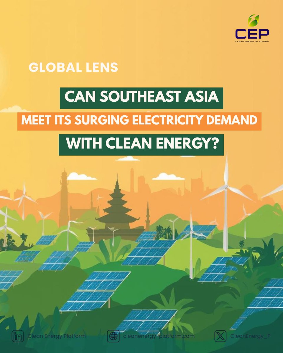 CleanEnergy_P's tweet image. ⚡ Southeast Asia’s power demand is surging — but can it grow without locking into fossil fuels?

🌞🌬️ With 20 TW solar &amp;amp; wind potential, tech isn’t the barrier — policy courage, finance &amp;amp; trust are.

🔗cleanenergy-platform.com/insight/can-so…

#CleanEnergy #ASEAN #EnergyTransition #CEP