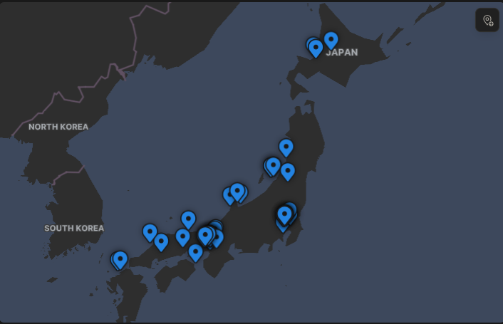 uki_datascience's tweet image. Notionにマップビューが出たみたいだから、とりあえず飲食店リストをマップにしてみた