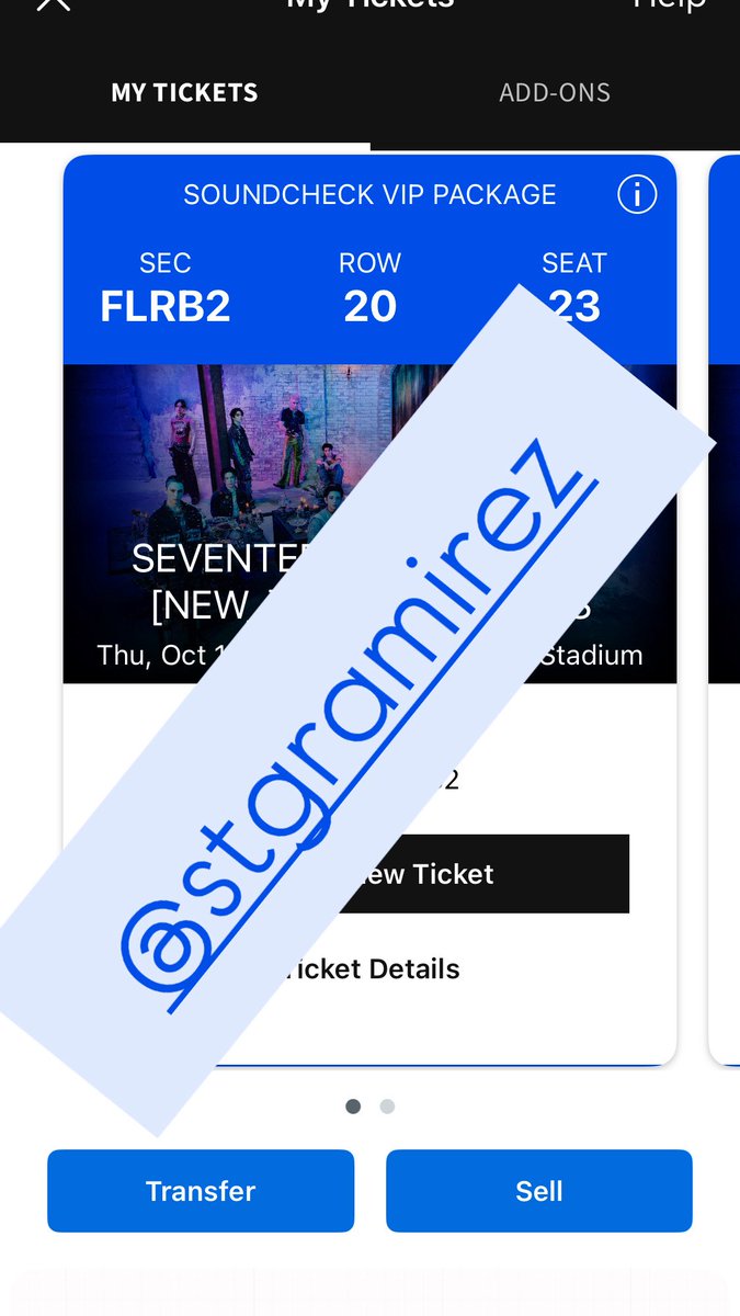 stgramirez's tweet image. still (WTS) 2 soundcheck vip tickets for seventeen Day 1 (10/16) at BMO stadium, LA

section: B2 
row:20 
seats: 23-24
selling: $500 each (selling because i found day 2 tickets with better seats)

payment: paypal/venmo &amp;amp; can facetime for proof!