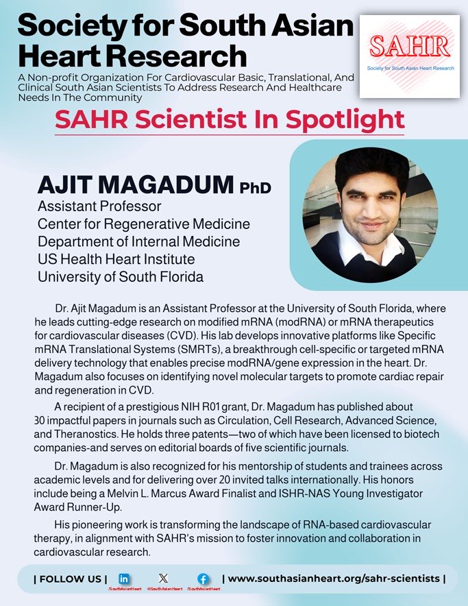 Society for South Asian Heart Research (SAHR) tweet media