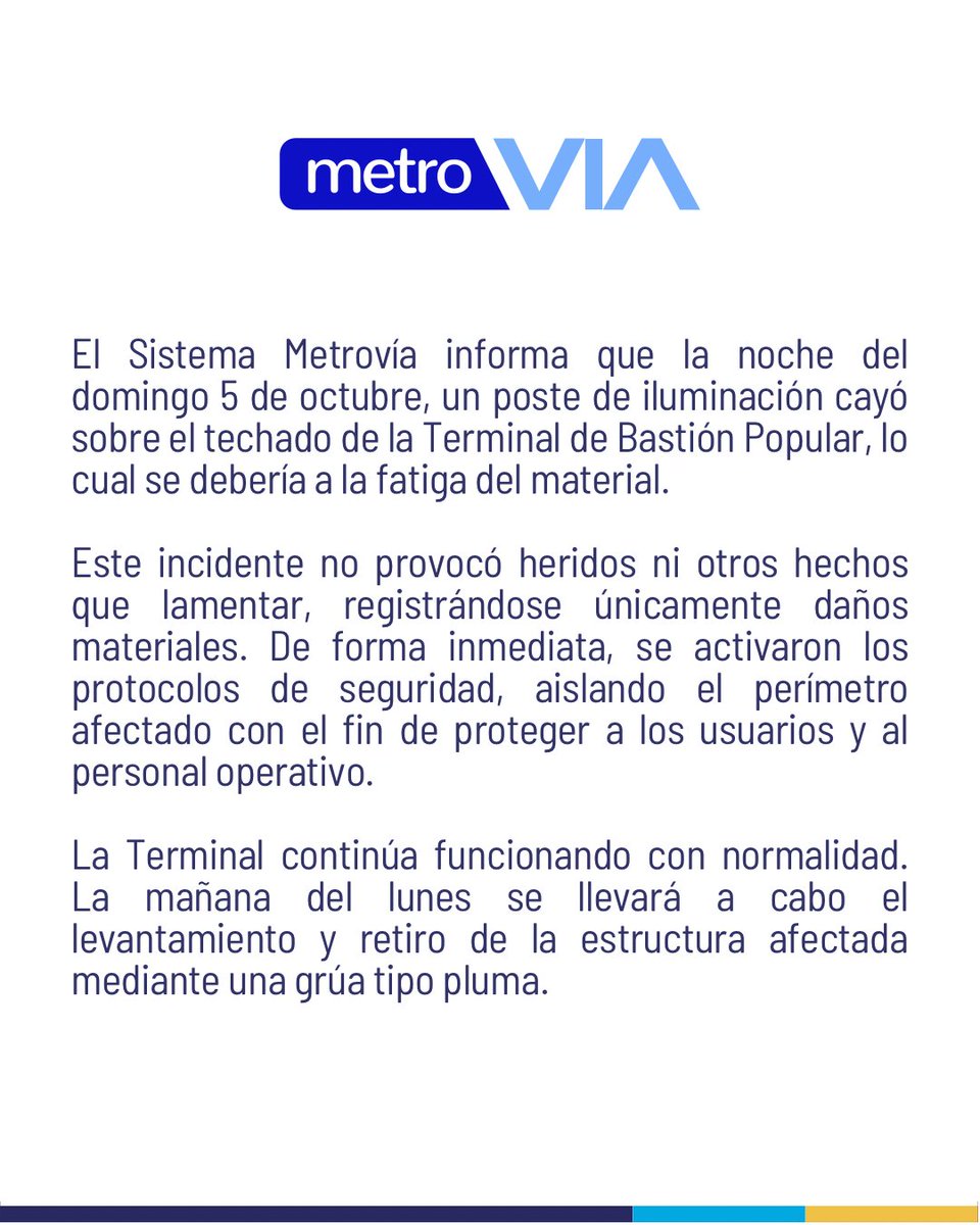 metroviagye's tweet photo. Comunicado. https://t.co/cvYfobh2RQ