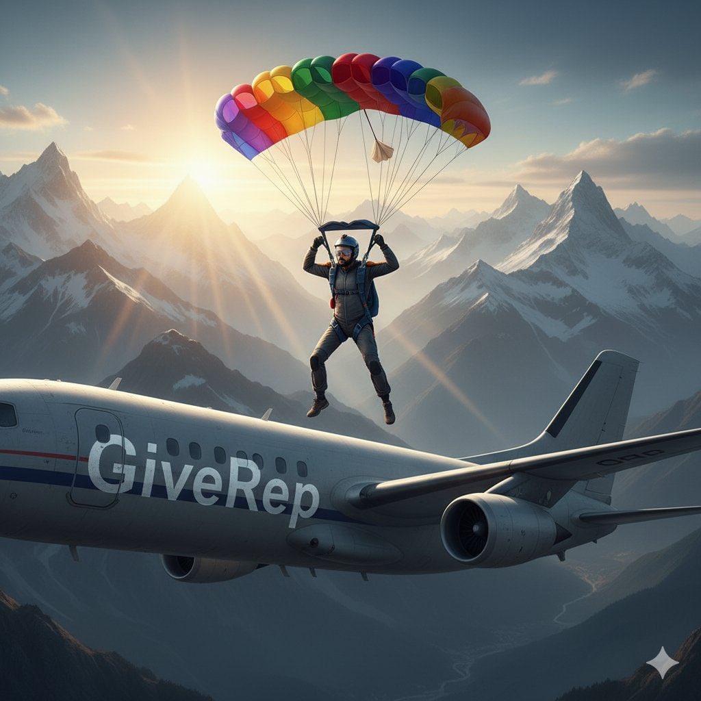 ✈️ الان دارم از GiveRep مستقیم میام پایین,
🌈 اگه رسیدم زمین، قول میدم دیگه لانچ رو چک نکنم 😭
<a href="/giverep/">GiveRep</a> فقط تو بمون، من دارم میام 😂