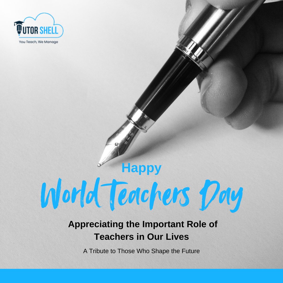 tutorshell's tweet image. At TutorShell, we celebrate the mentors, guides, and educators who shape futures every single day.
Your patience, passion, and purpose make learning come alive. 💙
#WorldTeachersDay #TutorShell #YouTeachWeManage #EducationMatters #TeachersInspire #OnlineTutoring #Gratitude