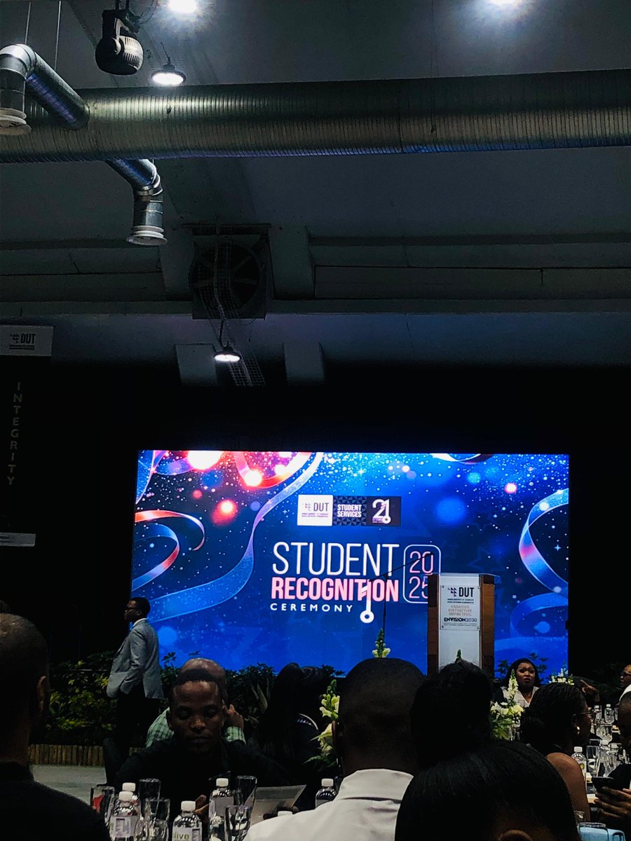 BayandaNewsTime's tweet photo. The 2025 Student Services Awards, hosted by DUT Student Services on Friday, 03 October at the Olive Convention Centre, celebrated students who embody DUT’s Living Values through leadership, service, and creativity.
#DUTSSA2025 #LivingValues #StudentExcellence
@UmlaziFM https://t.co/bD0Tcja9tn