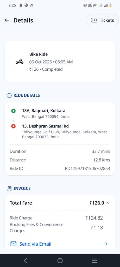 IamPramitMaity's tweet photo. Overcharged by Rapido Captain — fare was ₹126, charged ₹150. Please refund. #Rapido #Refund @rapidobikeapp https://t.co/WafKHGoKRS