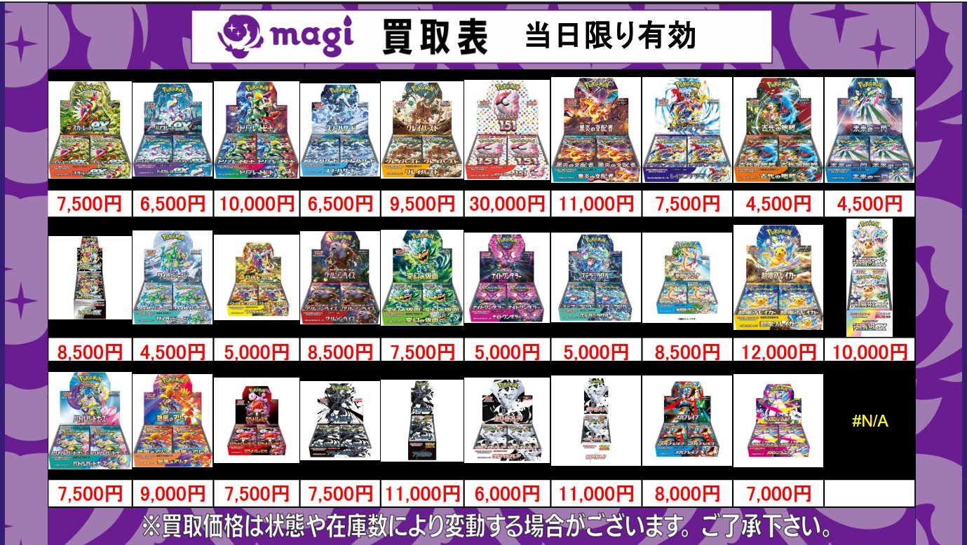 ポケモン - 【magi公式】【柏】ポケカ　BOX確定　１万5千円オリパ　全15口　【1口】 magi通販】新しいポケカ通販サイト | オリパ/福袋/未開封BOX/PSA