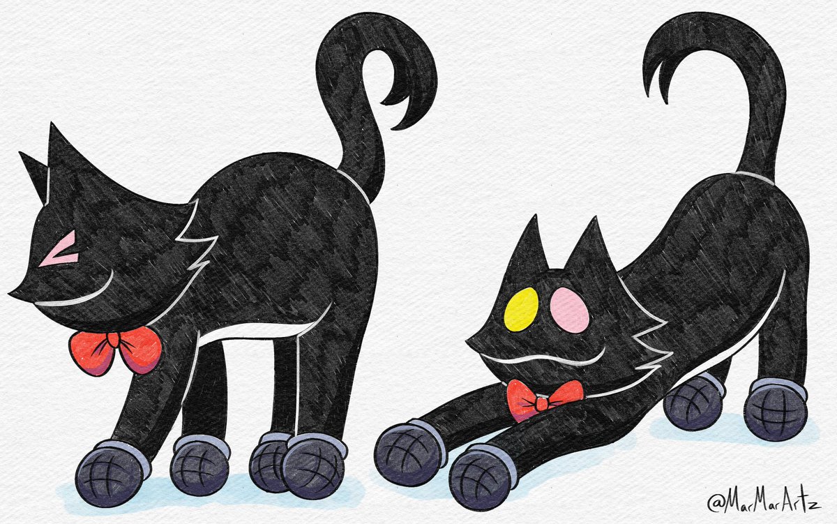 Cat stretches 

#DELTARUNE #pluey