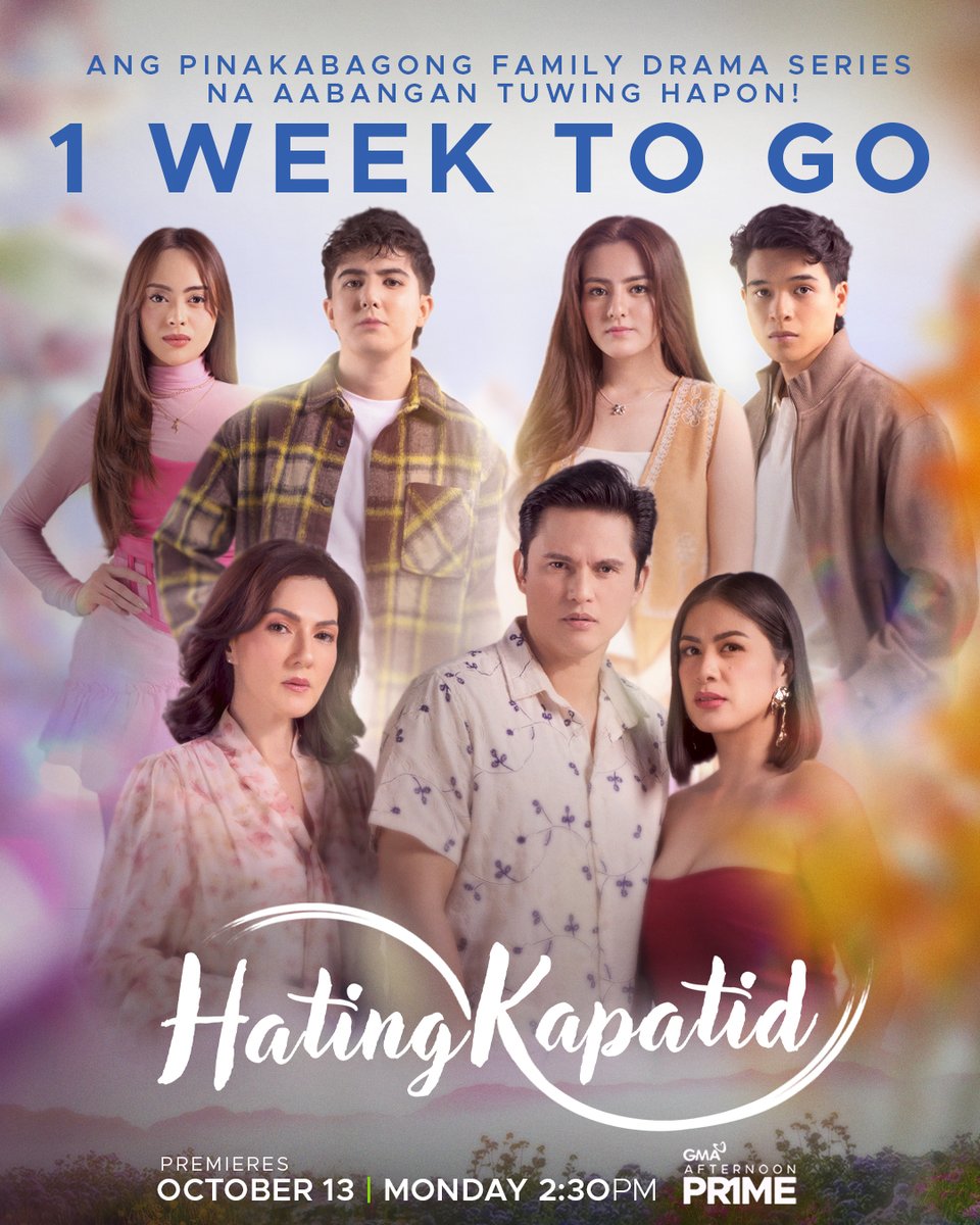 COUNTDOWN STARTS TODAY!

Isang linggo na lang at mapapanood na ang pinakabagong family drama series na siguradong kakapitan n'yo tuwing hapon!

Abangan ang #HatingKapatid this October 13, 2:30 PM sa GMA Afternoon Prime! 🌷