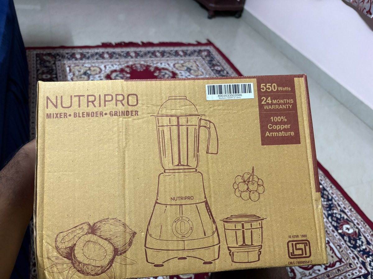 SPeraveni's tweet photo. @Tech_glareOffl @Tech_glareOffl   Thanks, got this mixer grinder for just ₹500! https://t.co/GIdKZCo6l7