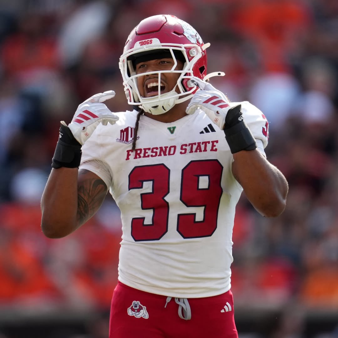 SSN_FresnoState's tweet image. Jadon Pearson against Nevada: 

11 Total Tackles 

4 Solo Tackles 

2.5 Tackles for Loss 

Pearson third time this season with 10 or more tackles!!