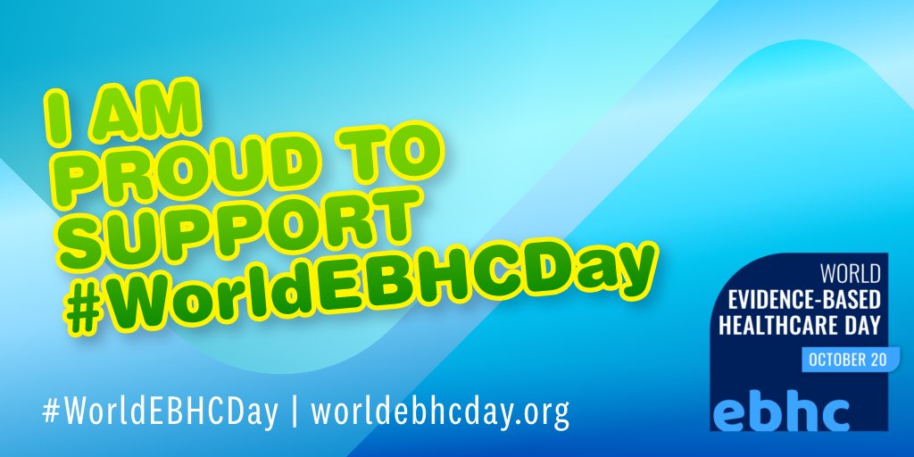World EBHC Day (@worldebhcday) on Twitter photo Get involved in the World Evidence-Based Healthcare Day campaign as we lead up to 20 October!
Create your own World EBHC Day social media tiles using the social media toolkits! Don't forget to use #WorldEBHCDay & tag <a href="/WorldEBHCDay/">World EBHC Day</a>!
👉 worldebhcday.org/social-media-k… Get involved in the World Evidence-Based Healthcare Day campaign as we lead up to 20 October!
Create your own World EBHC Day social media tiles using the social media toolkits! Don't forget to use #WorldEBHCDay & tag <a href="/WorldEBHCDay/">World EBHC Day</a>!
👉 worldebhcday.org/social-media-k…