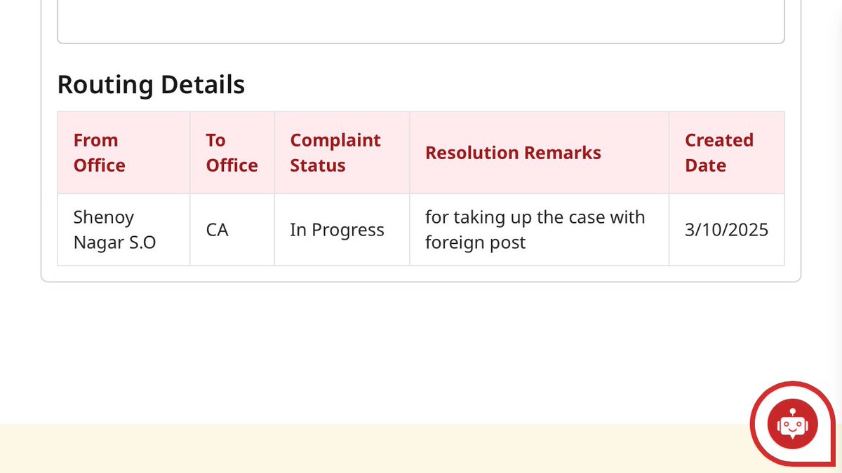 drtrgopalan's tweet photo. @JM_Scindia , Sir I sent an important docoument to Toronto , Canada from Shenoynagar PO , Chennai TN on 13/9. Filed a complaint about it’s not reaching on 3/10 and said I would get a report in 3 days . Today’s tracking status is attached . Please help Sir , highly grateful 😂 https://t.co/mpwmeHuNOo