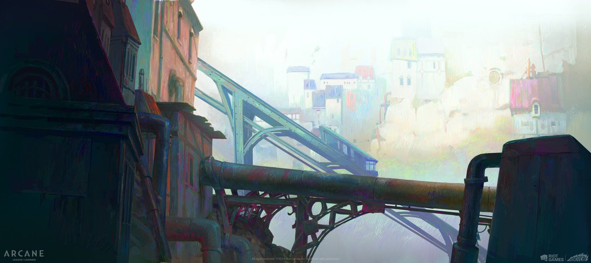 arcaneindetail's tweet photo. Arcane S2 Jinx and Isha's Time Together 2D Matte Paintings by Aloïs Desoubries-Binet ✨️🩷💙 https://t.co/wT2xpRBN3z