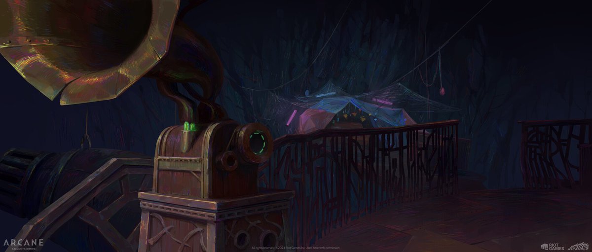 arcaneindetail's tweet photo. Arcane S2 Jinx and Isha's Time Together 2D Matte Paintings by Aloïs Desoubries-Binet ✨️🩷💙 https://t.co/wT2xpRBN3z