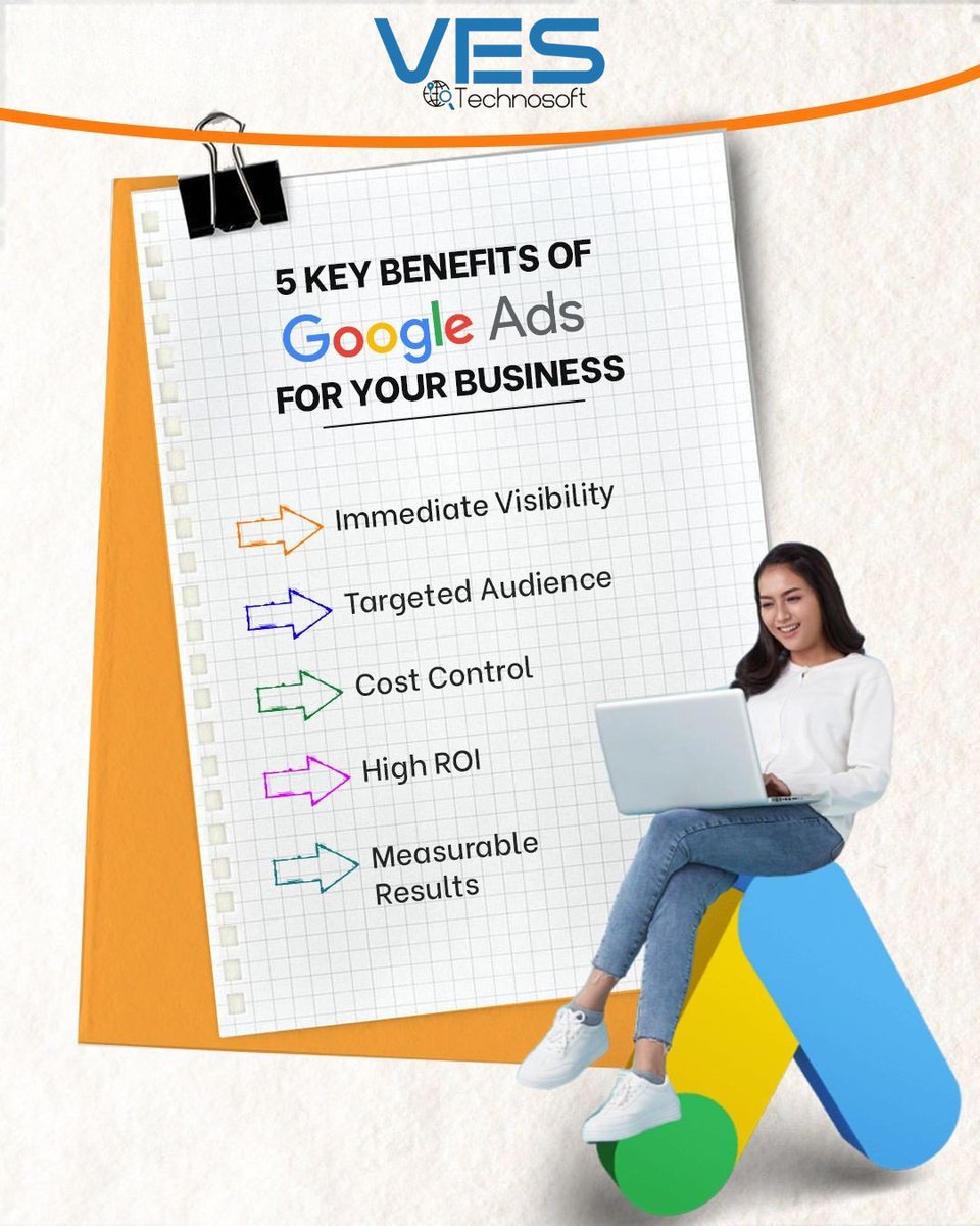 VES_Technosoft's tweet image. 🚀 Boost your business with Google Ads!
Here’s why smart brands use it 👇
✅ Immediate Visibility
🎯 Targeted Audience
💰 Cost Control
📈 High ROI
📊 Measurable Results
Let VES Technosoft help you grow online!
#GoogleAds #DigitalMarketing #BusinessGrowth #VESTechnosoft