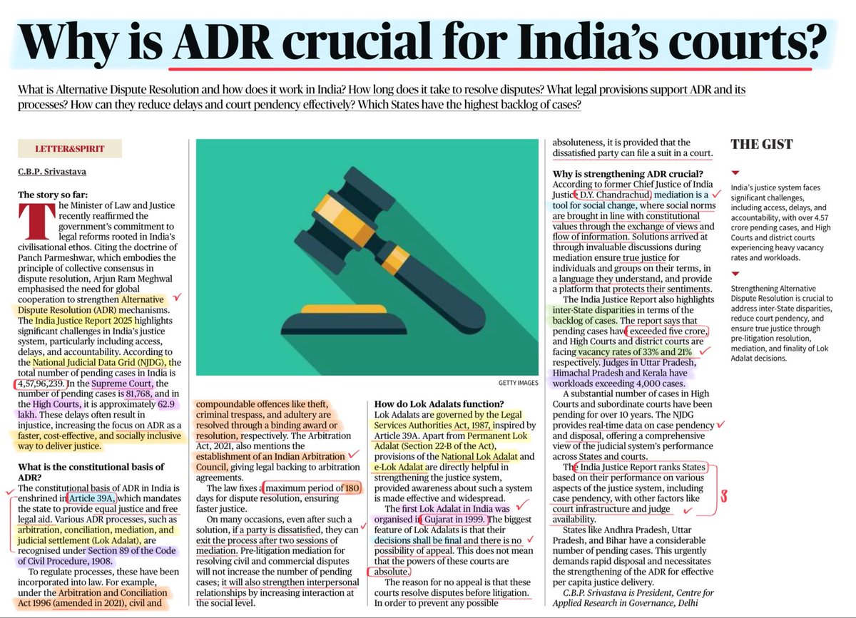 StudyRules12's tweet image. #upsc
#Judiciary 
#SupremeCourt 
#Justice 
#ADR
#Polity