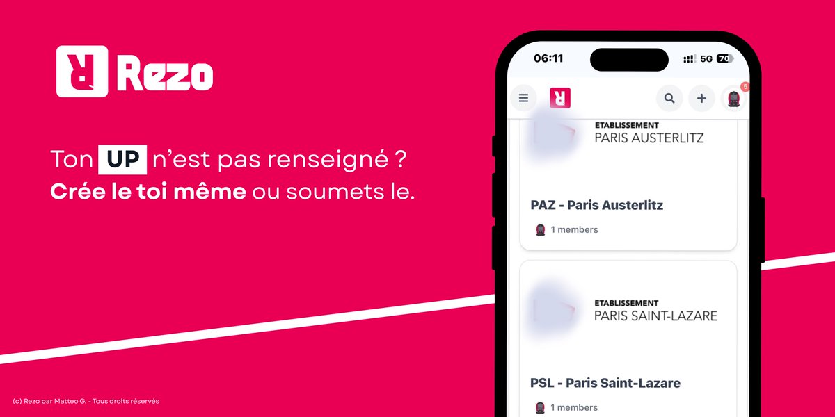 ReswapNet's tweet image. 🔦 Sur Rezo, tu peux te connecter au Groupe de ton UP, consulter les annonces faites par les autres, et bien d'autres...

➡️ Ils ne sont pas encore tous rentrés, tu peux le créer toi même ou le soumettre !