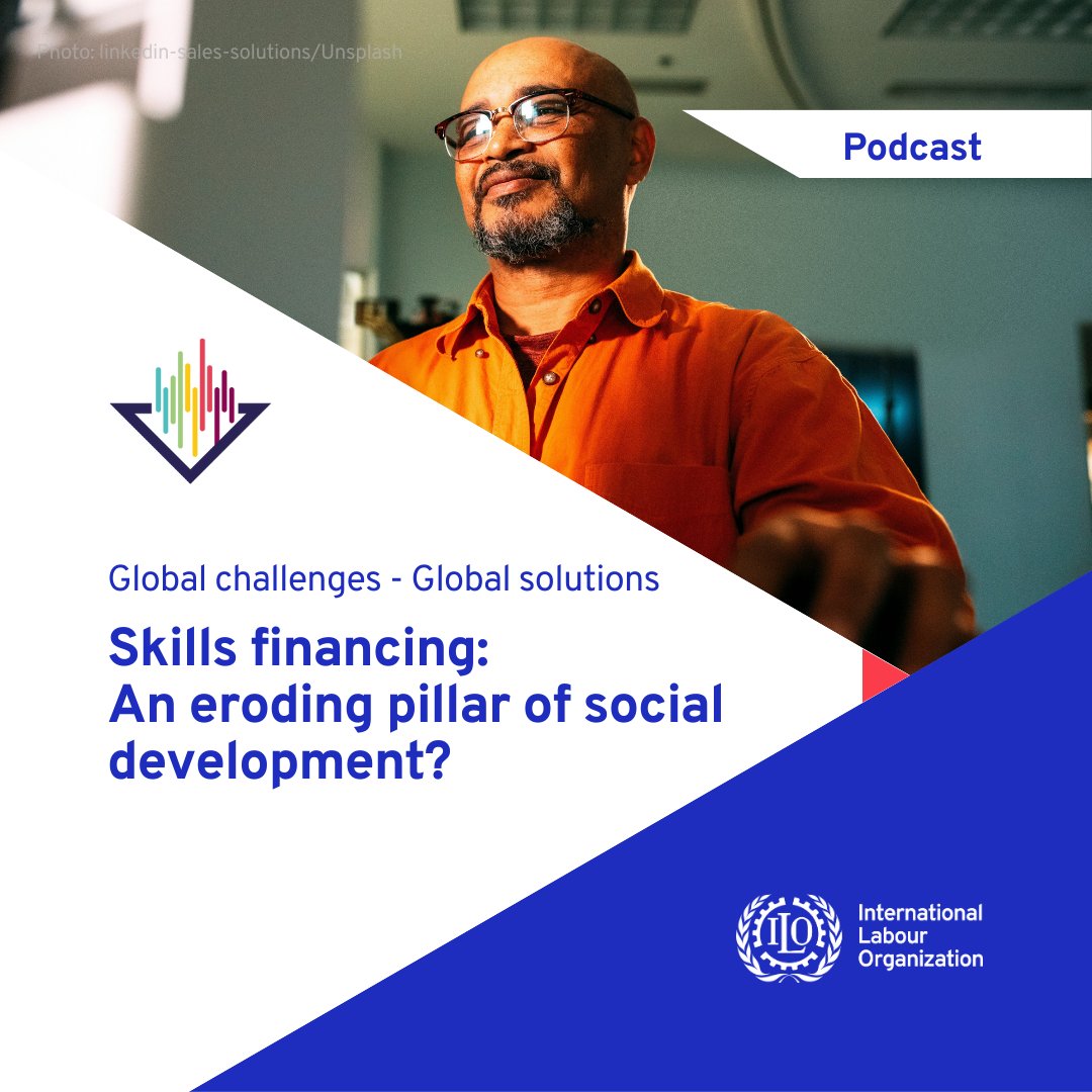 Skills &amp; lifelong learning are key to sustainable growth — but global financing gaps are growing. Can we bridge the investment divide? <a href="/ILO_EMP_Policy/">ILO Employment Policies</a> podcast examines what can be done: bit.ly/42Y84aI
#Skills4SDGs #FutureOfWork